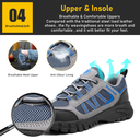 Sport Fashion Lightweight Steel Toe Shoes