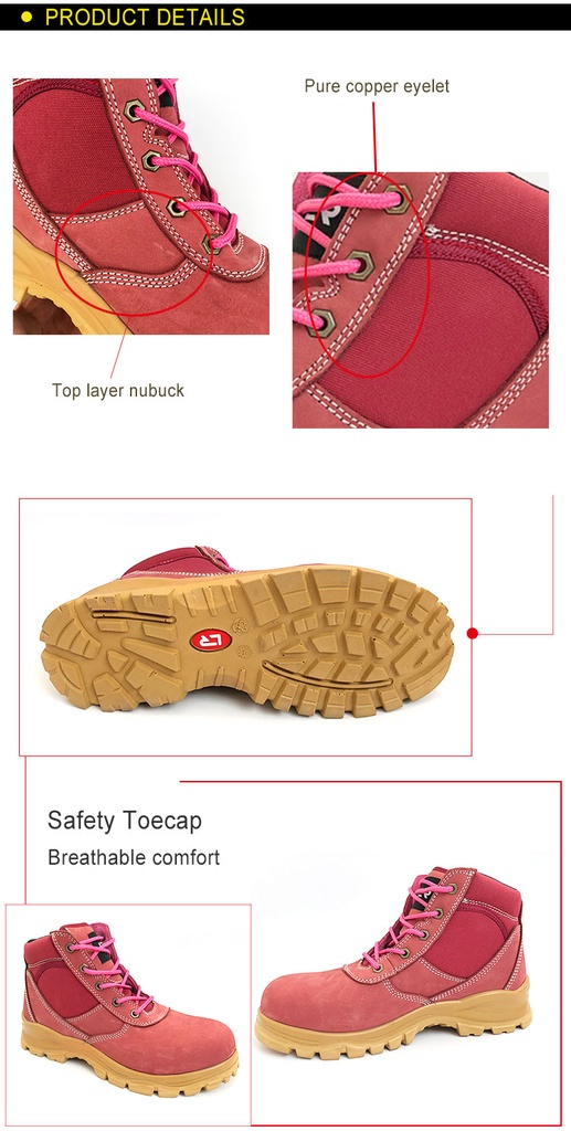 Casual Nubuck Leather Construction Work Boots