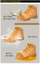 Casual Nubuck Leather Construction Work Boots 