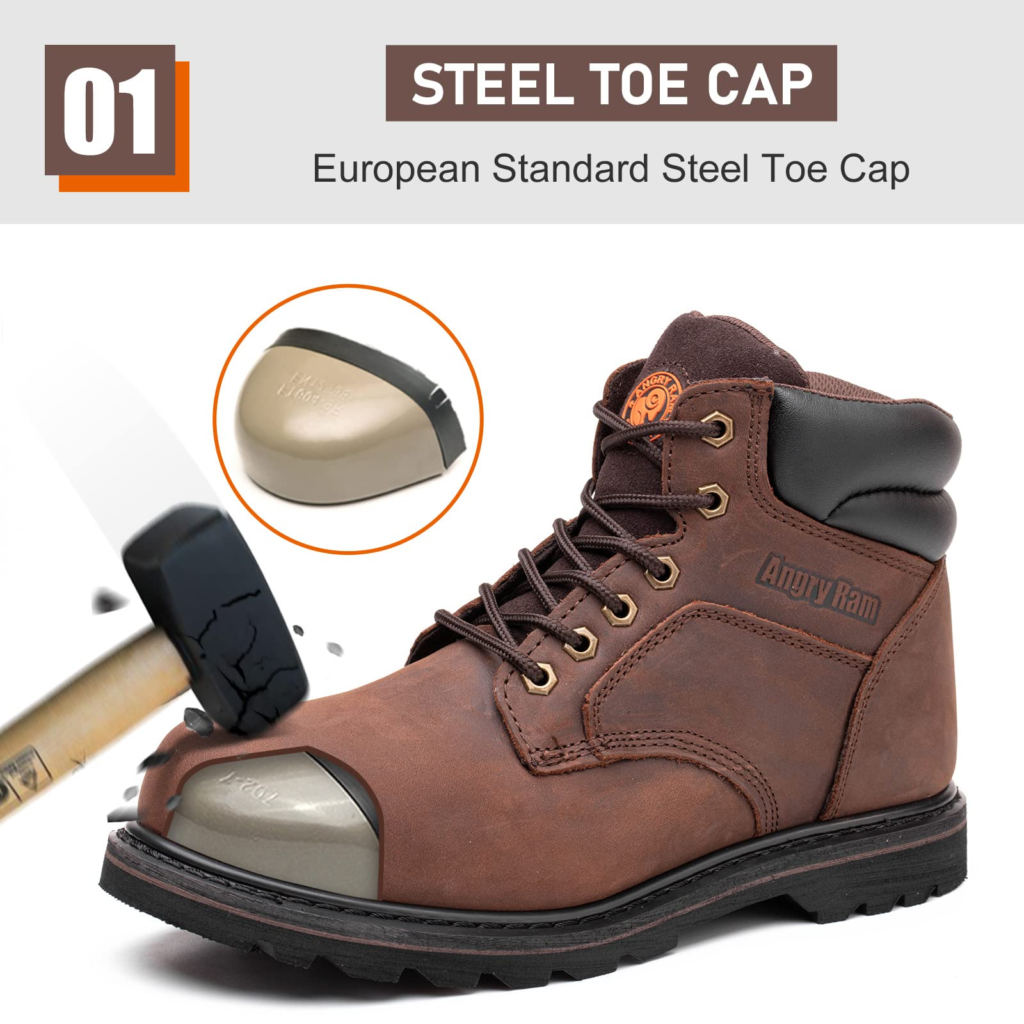 Crazy Horse Leather Safety Boots