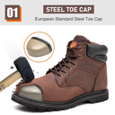 Crazy Horse Leather Safety Boots