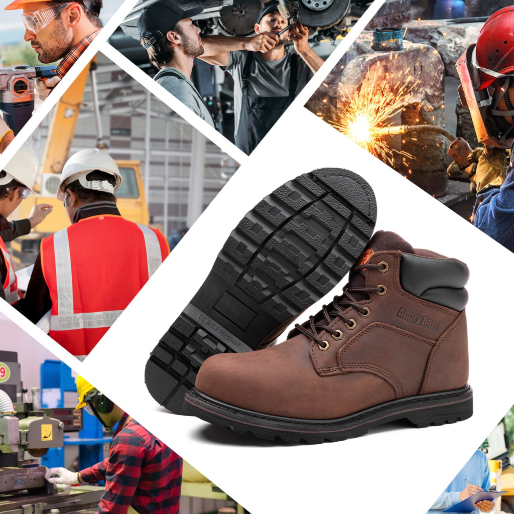 Crazy Horse Leather Safety Boots
