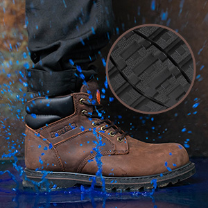 Crazy Horse Leather Safety Boots