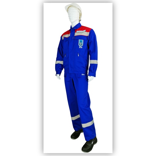 [PAK-2311-BlRe-FR-2] FlameGuard Industrial Work Suit FR-2