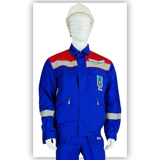 [JKT-2311-BlRe-FR-2] FlameGuard Industrial Work Jacket FR-1