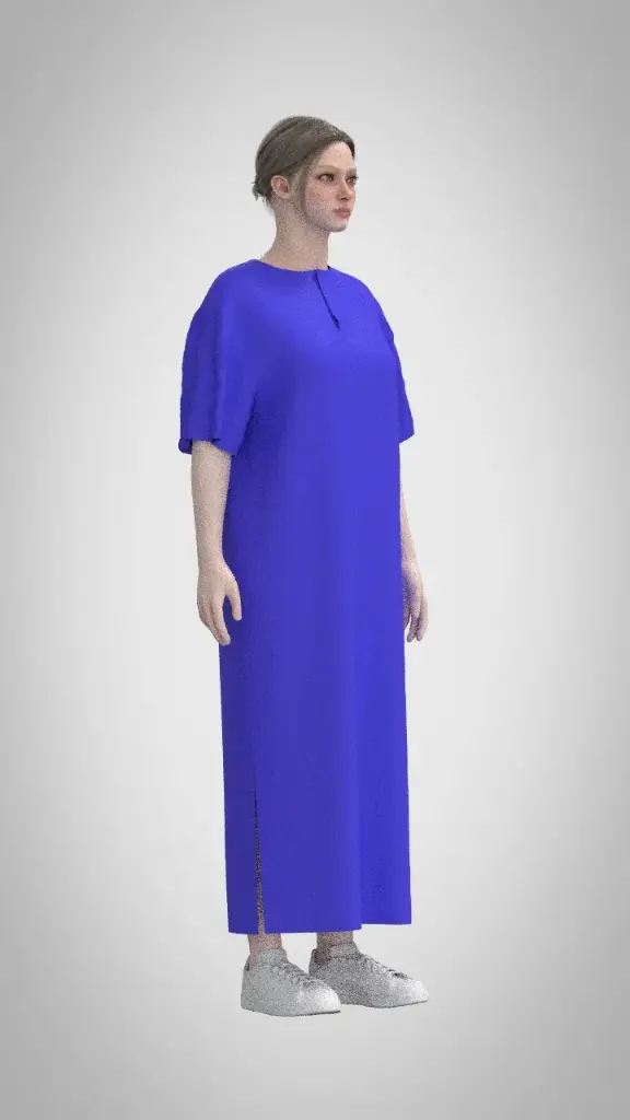 Просторный длинный халат-балахон